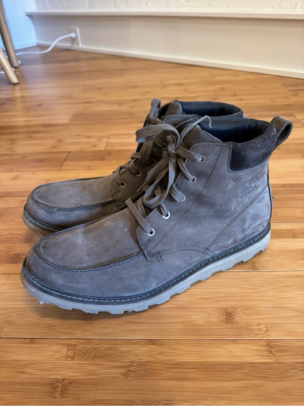 SOREL Gray Madson II Waterproof Moc Toe Boots - SIZE 15 Men’s